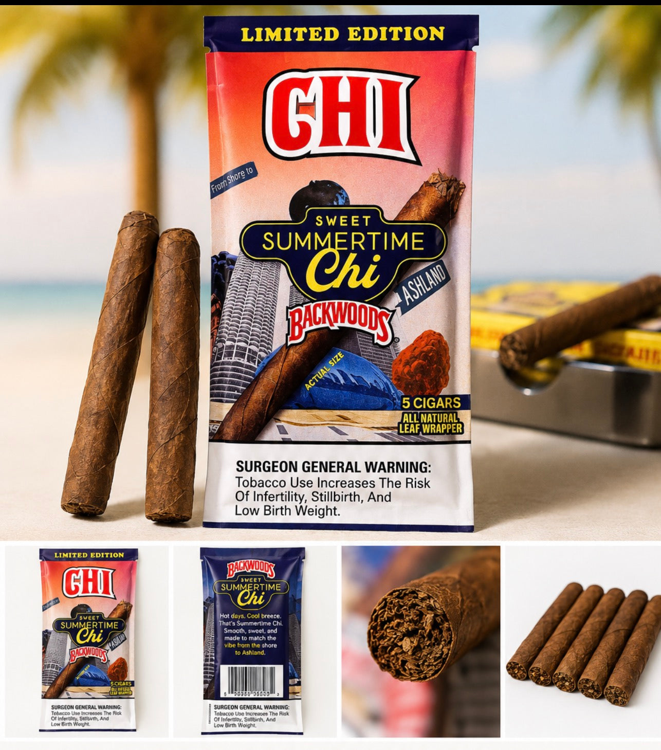 BACKWOODS CHI SWEET SUMMERTIME 
LIMITED EDITION - 5 CIGARS
